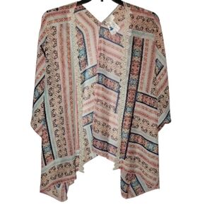 Society Girl Multicolored Duster Size Large